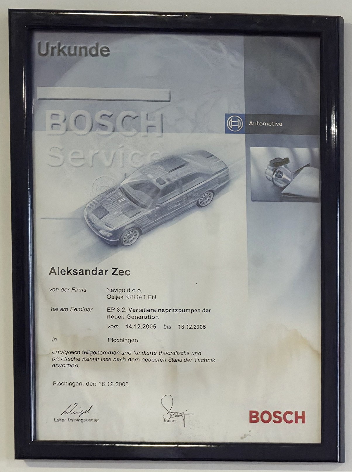 Bosch certifikat i stručno usavršavanje 2