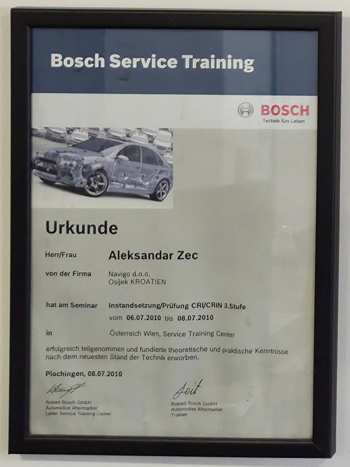 Bosch certifikat i stručno usavršavanje 8