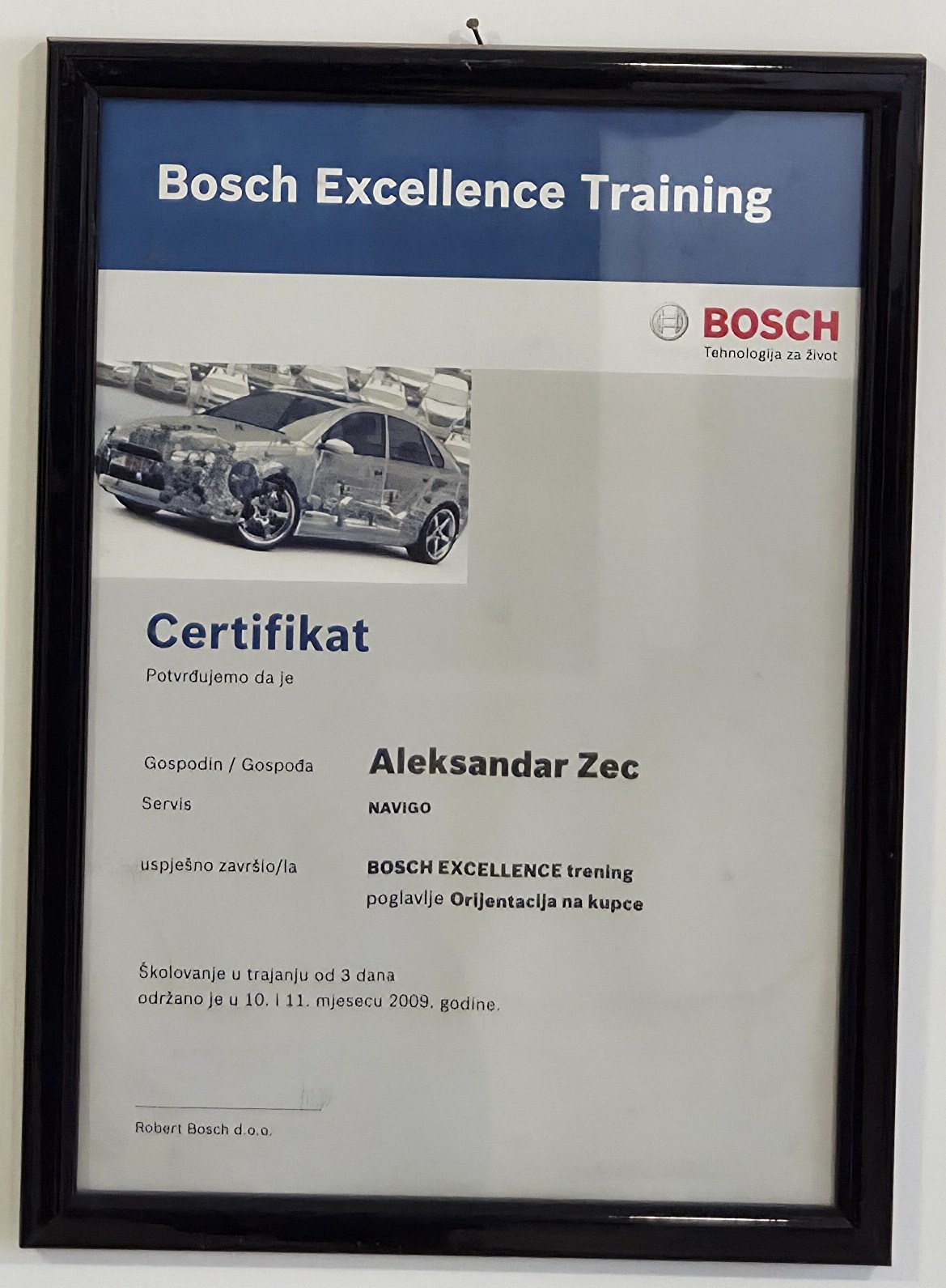 Bosch certifikat i stručno usavršavanje 9