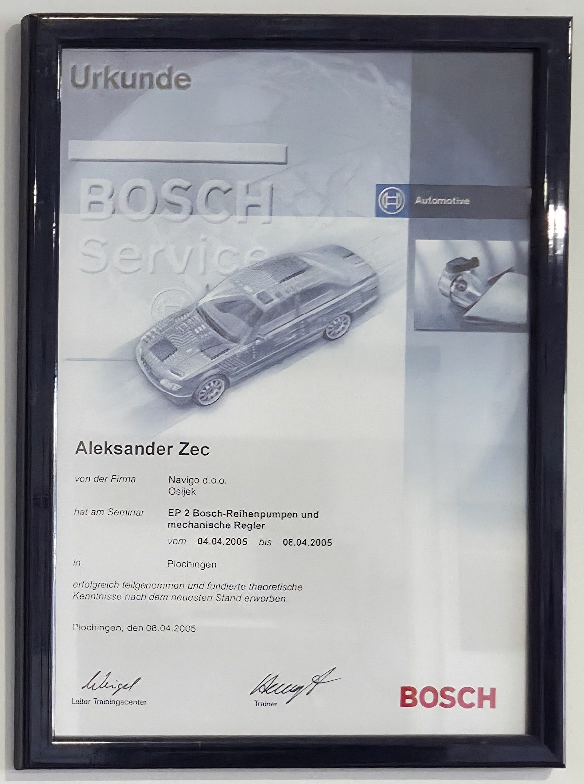 Bosch certifikat i stručno usavršavanje 18