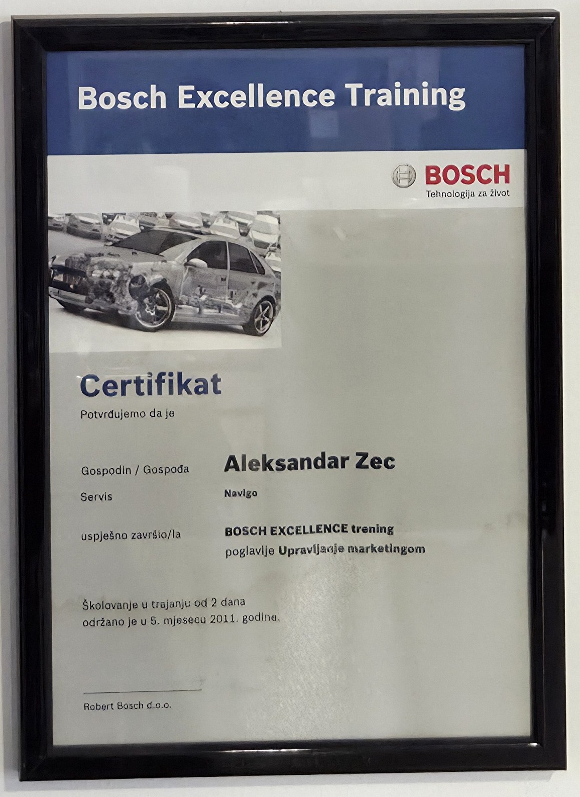 Bosch certifikat i stručno usavršavanje 21